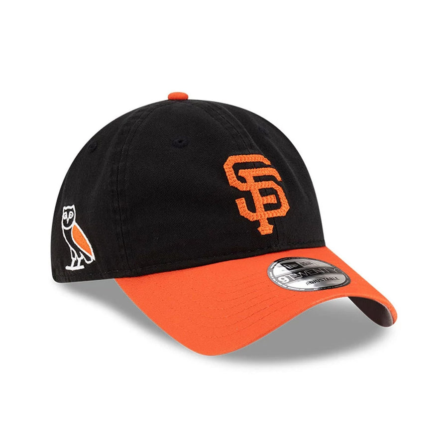 This is a San Francisco Giants OVO x MLB Black 9TWENTY Adjustable Cap 1
