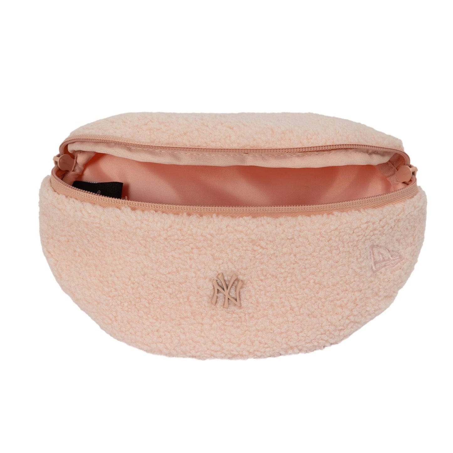 This is a New York Yankees MLB Borg Pin Pastel Pink Waist Bag  5