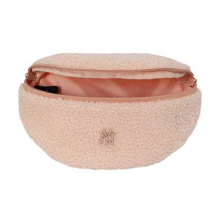 This is a New York Yankees MLB Borg Pin Pastel Pink Waist Bag  5