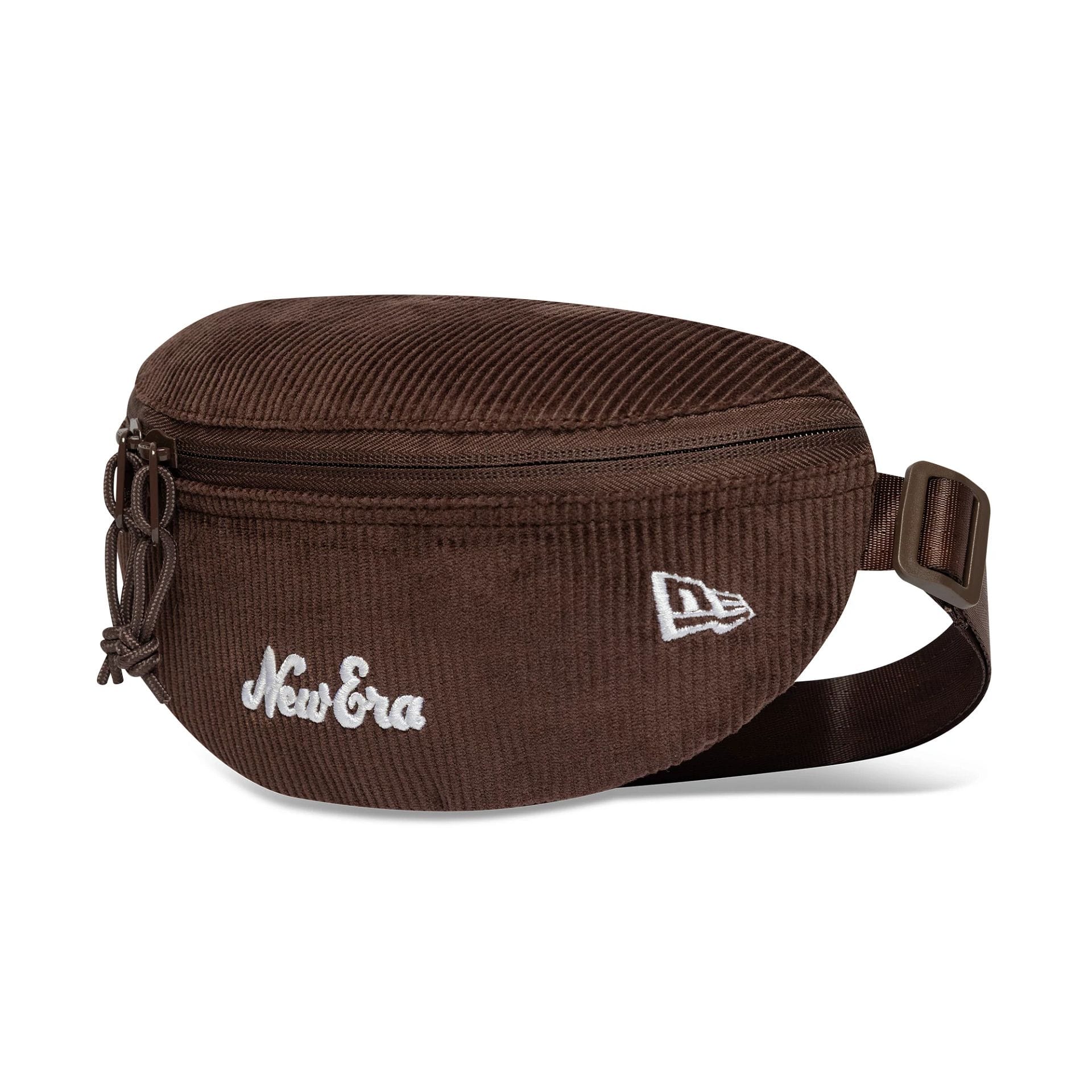 This is a  New Era Script Cord Dark Brown Waist Bag 1