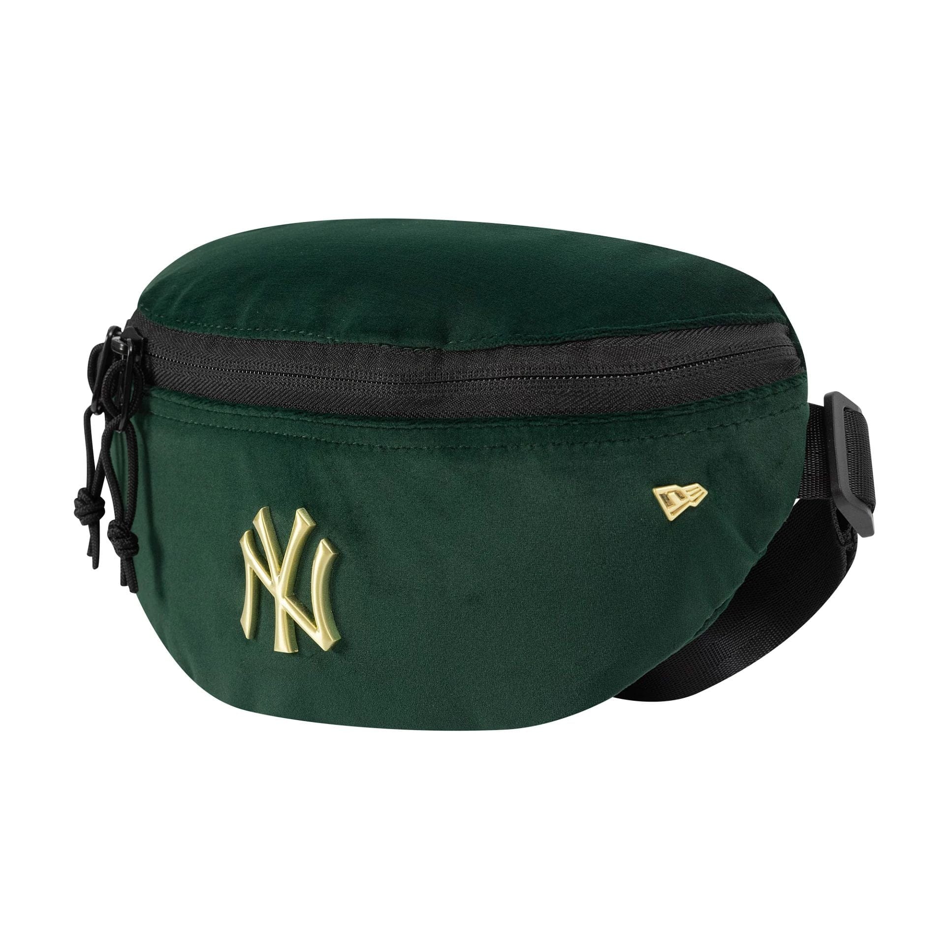 This is a New York Yankees MLB Velour Pin Dark Green Waist Bag  3