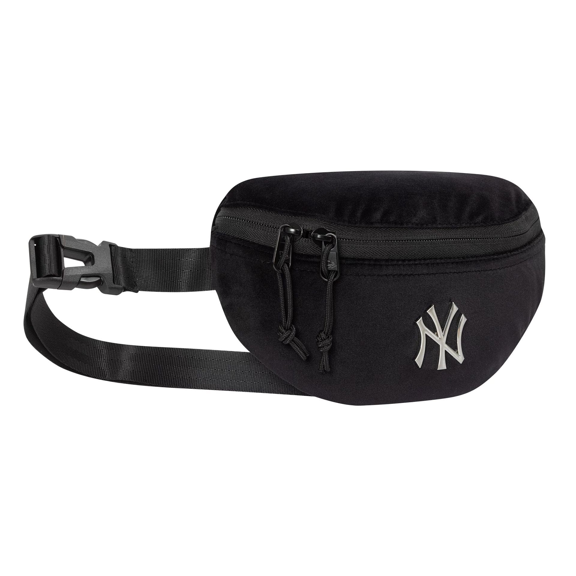 This is a New York Yankees MLB Velour Pin Black Waist Bag  2
