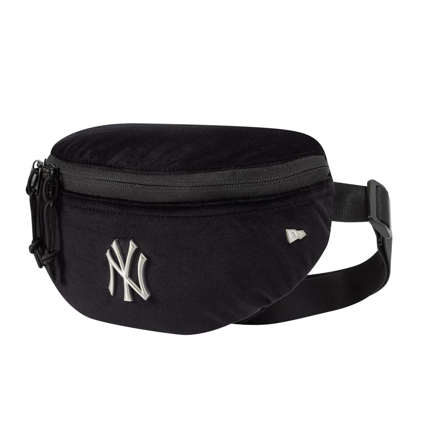 This is a New York Yankees MLB Velour Pin Black Waist Bag  3