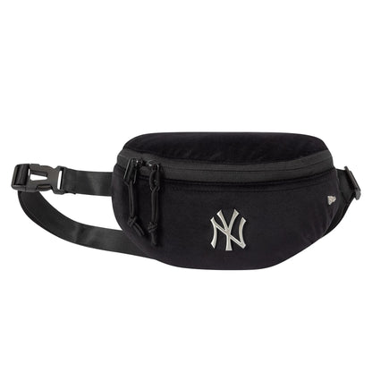 This is a New York Yankees MLB Velour Pin Black Waist Bag 1