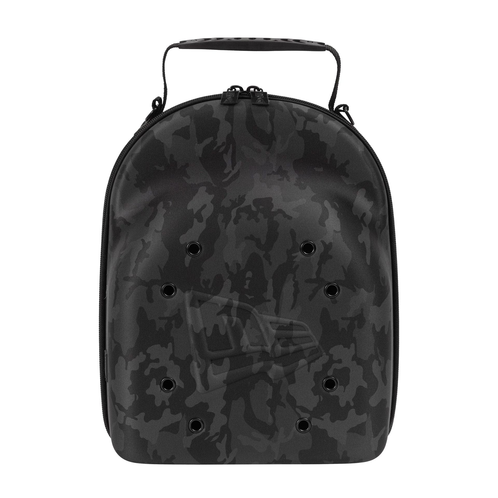 This is a  New Era Camo Black 6Pk 59FIFTY Cap Carrier  1