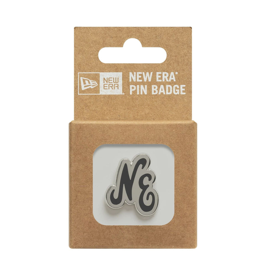 This is a  New Era Script Black Pin Badge  3