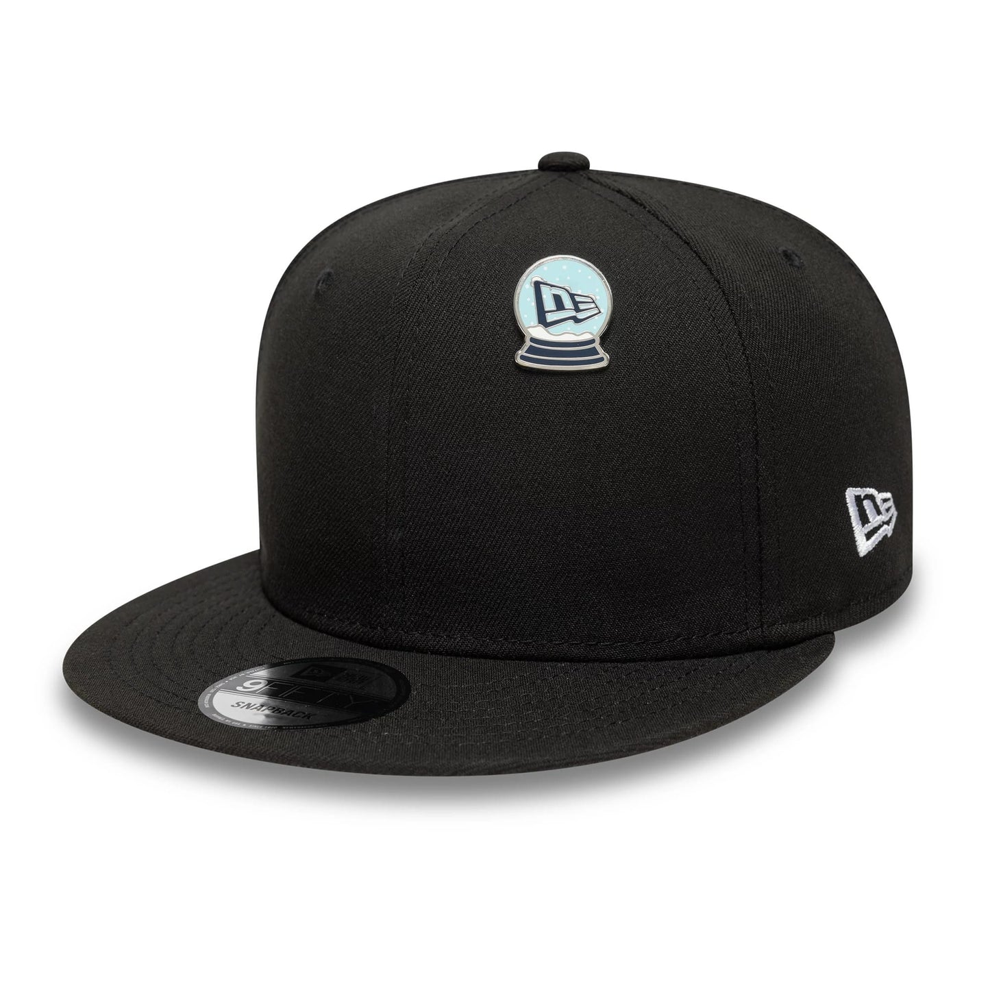 This is a  New Era Snowglobe Black Pin Badge 2
