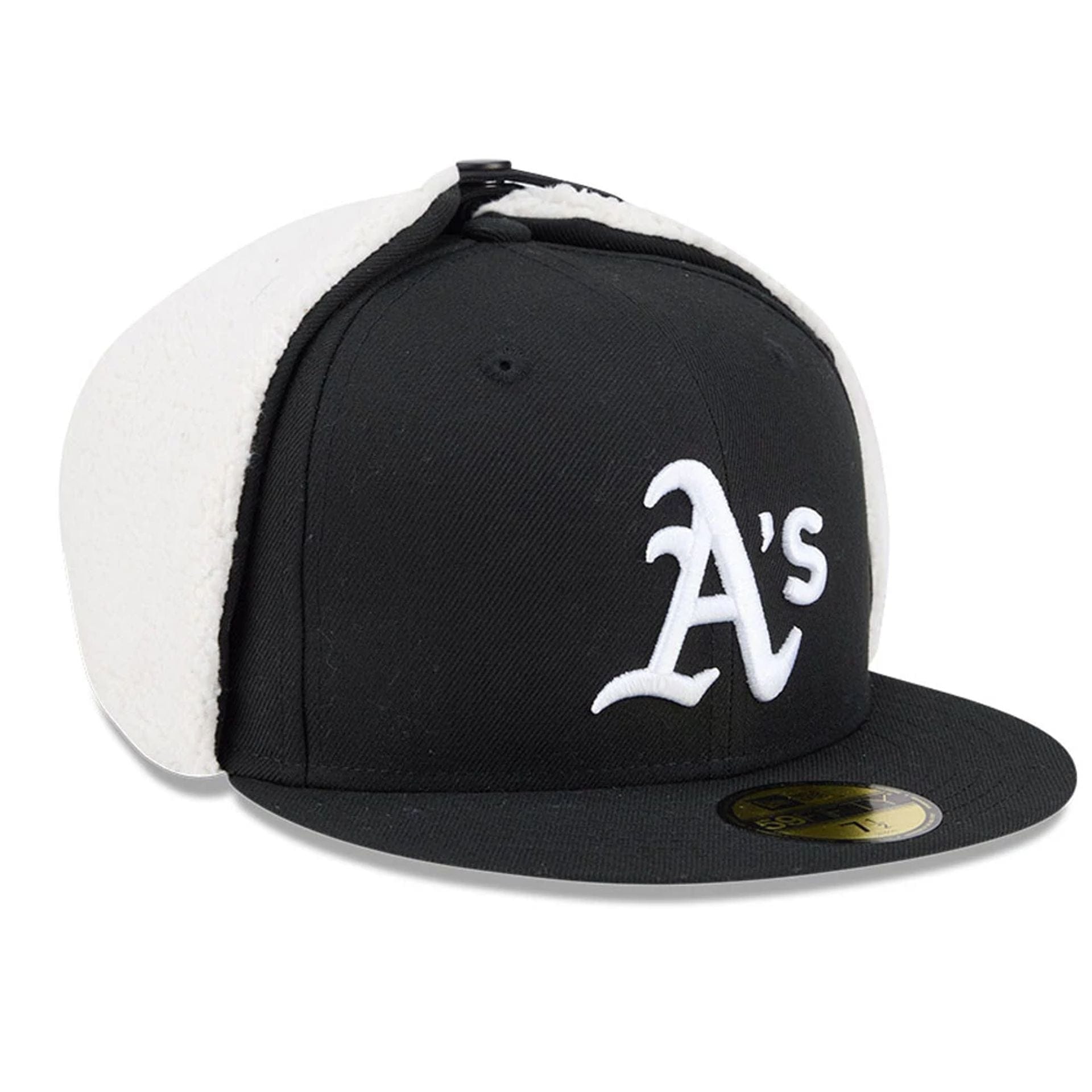 This is a Athletics MLB Classic Black Dogear 59FIFTY Fitted Cap 4