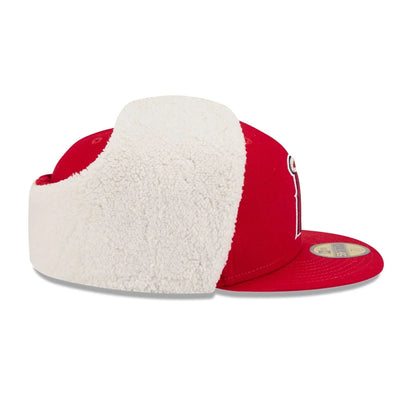 This is a LA Angels MLB Classic Red Dogear 59FIFTY Fitted Cap 6