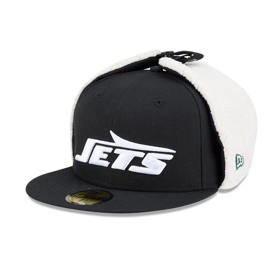 This is a New York Jets NFL Classic Black Dogear 59FIFTY Fitted Cap 1