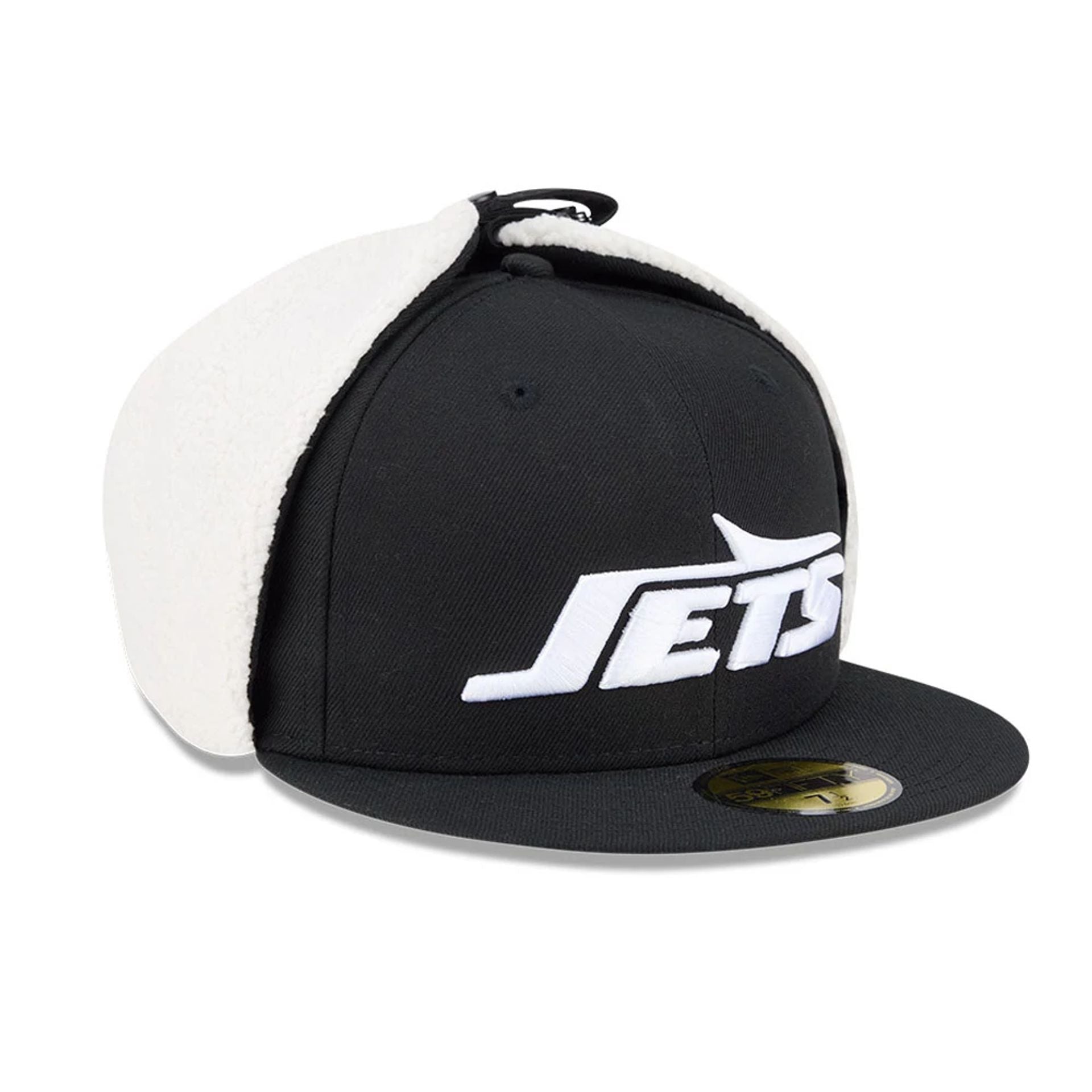 This is a New York Jets NFL Classic Black Dogear 59FIFTY Fitted Cap 4