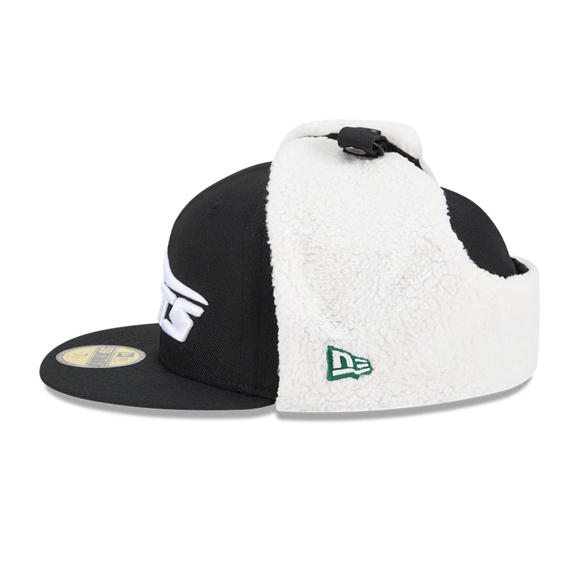 This is a New York Jets NFL Classic Black Dogear 59FIFTY Fitted Cap 6