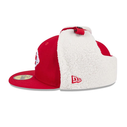 This is a Kansas City Chiefs NFL Classic Red Dogear 59FIFTY Fitted Cap 6