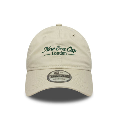This is a New Era London Light Beige 9TWENTY Adjustable Cap 2