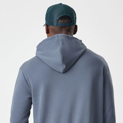 The Male model is wearing LA Dodgers MLB Midi League Essential Dark Grey Oversized Pullover Hoodie  5