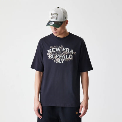 The Male model is wearing  New Era Floral Black Oversized T-Shirt  1