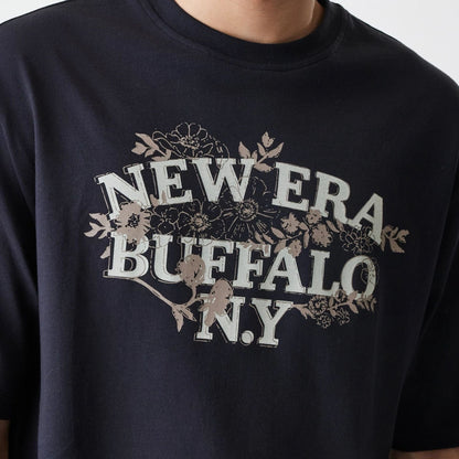 The Male model is wearing  New Era Floral Black Oversized T-Shirt  4