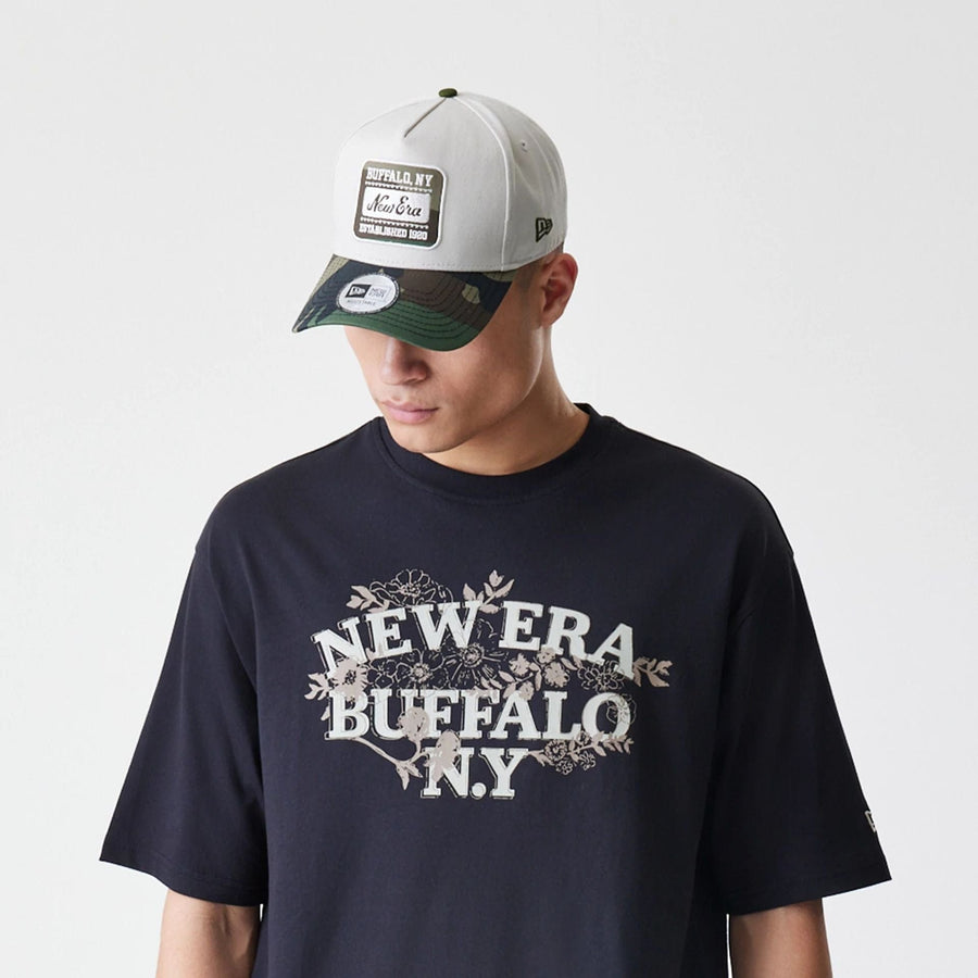 The Male model is wearing  New Era Floral Black Oversized T-Shirt  6