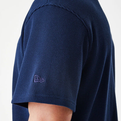 The Male model is wearing  New Era Waffle Navy Jersey  7