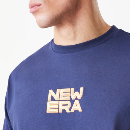 The Male model is wearing  New Era Location Navy Oversized T-Shirt  5