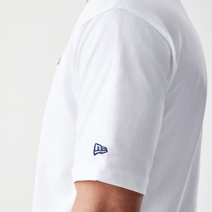 The Male model is wearing LA Dodgers MLB Script White Oversized T-Shirt 5