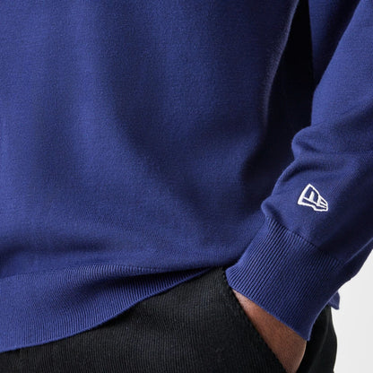 The Male model is wearing New York Yankees MLB Knit Navy Rugby Shirt  7