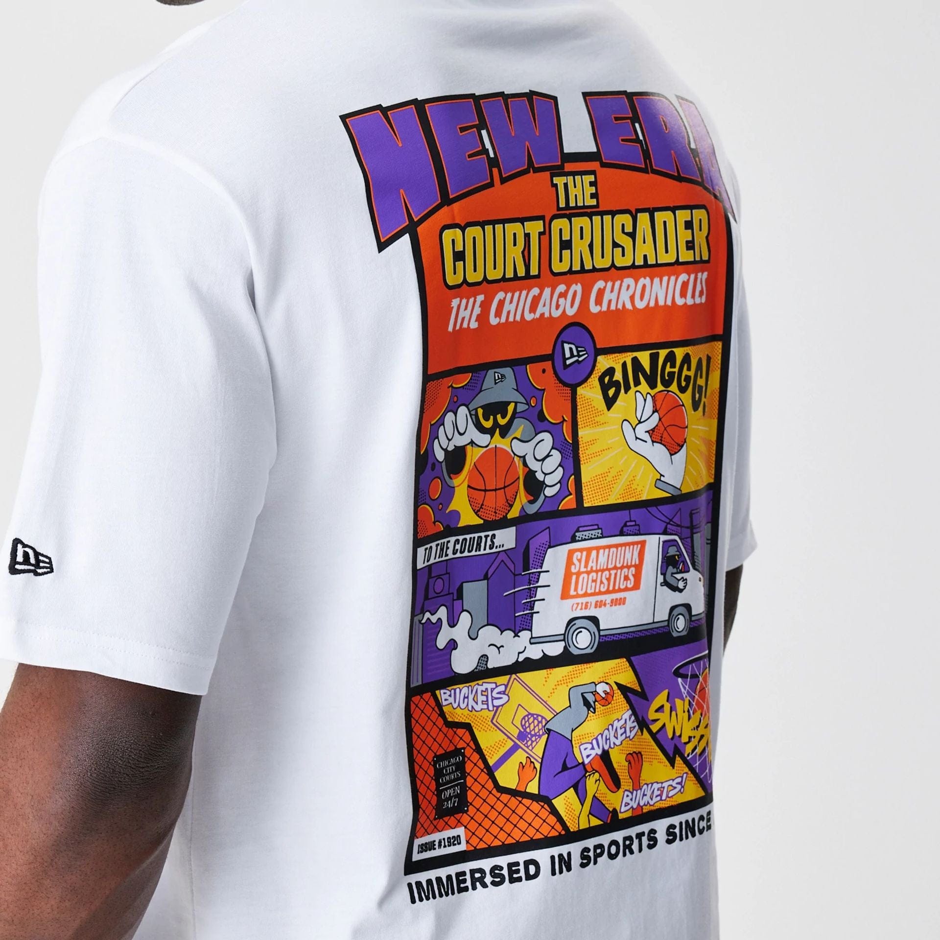 The Male model is wearing  New Era Location White Oversized T-Shirt  4