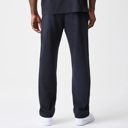 The Male model is wearing Chicago Bulls NBA Linear Black Straight Leg Joggers  2