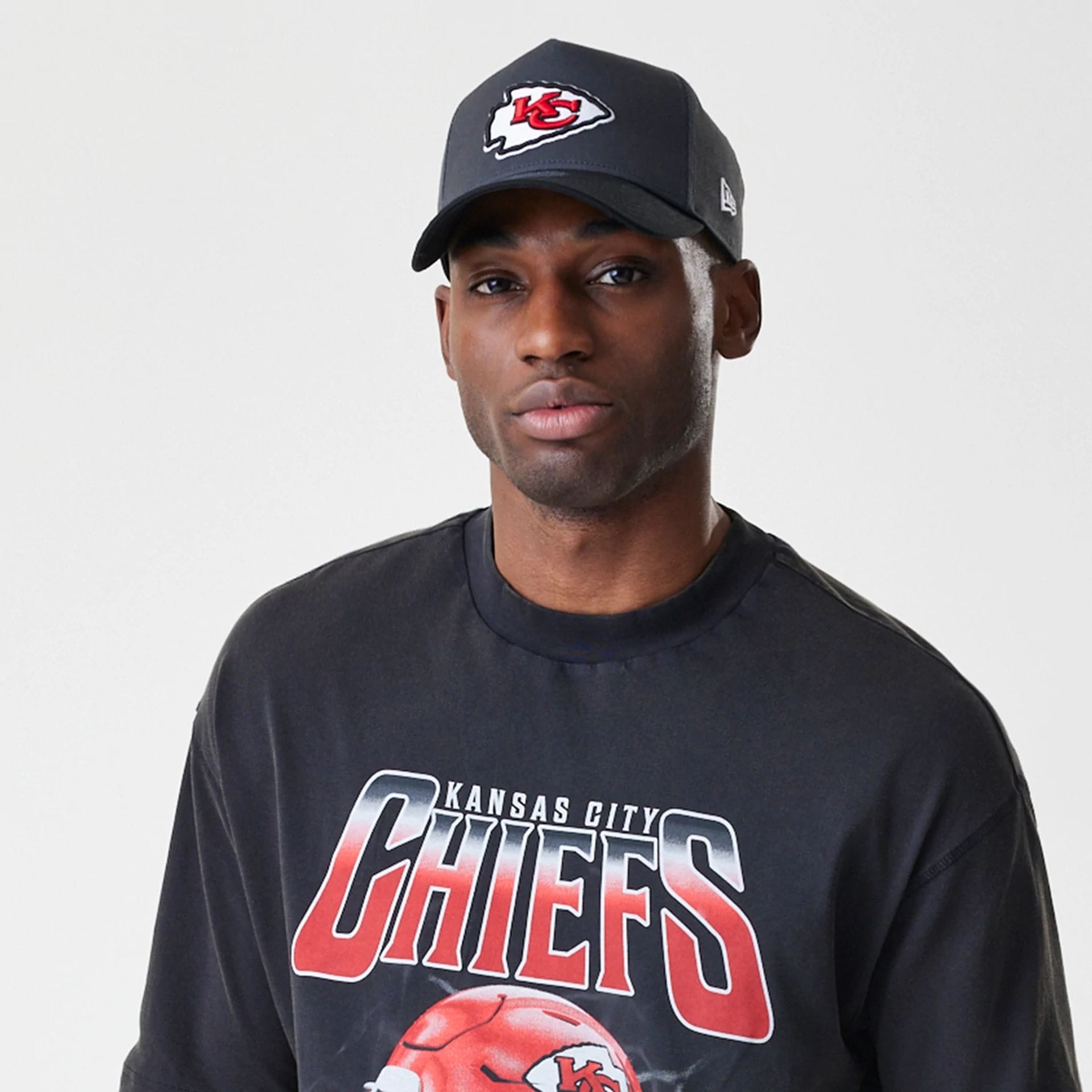 NFL Washed Boxy Kansas City Chiefs Black Oversized T-Shirt | NEC EU