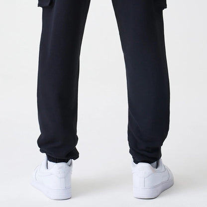 The Male model is wearing  New Era Cargo Black Joggers 7