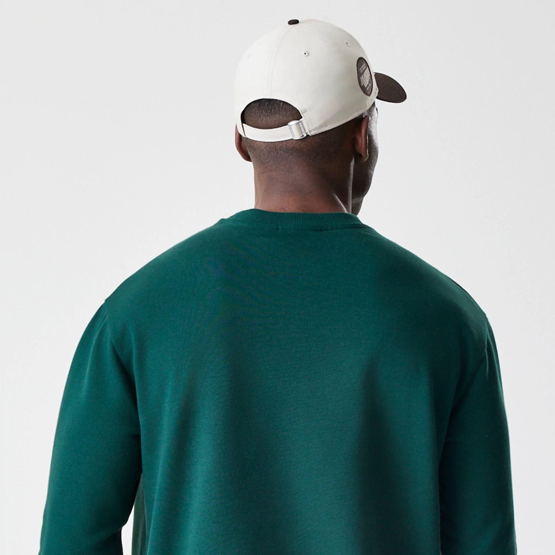 The Male model is wearing LA Dodgers MLB Script Dark Green Crew Neck Sweater  7