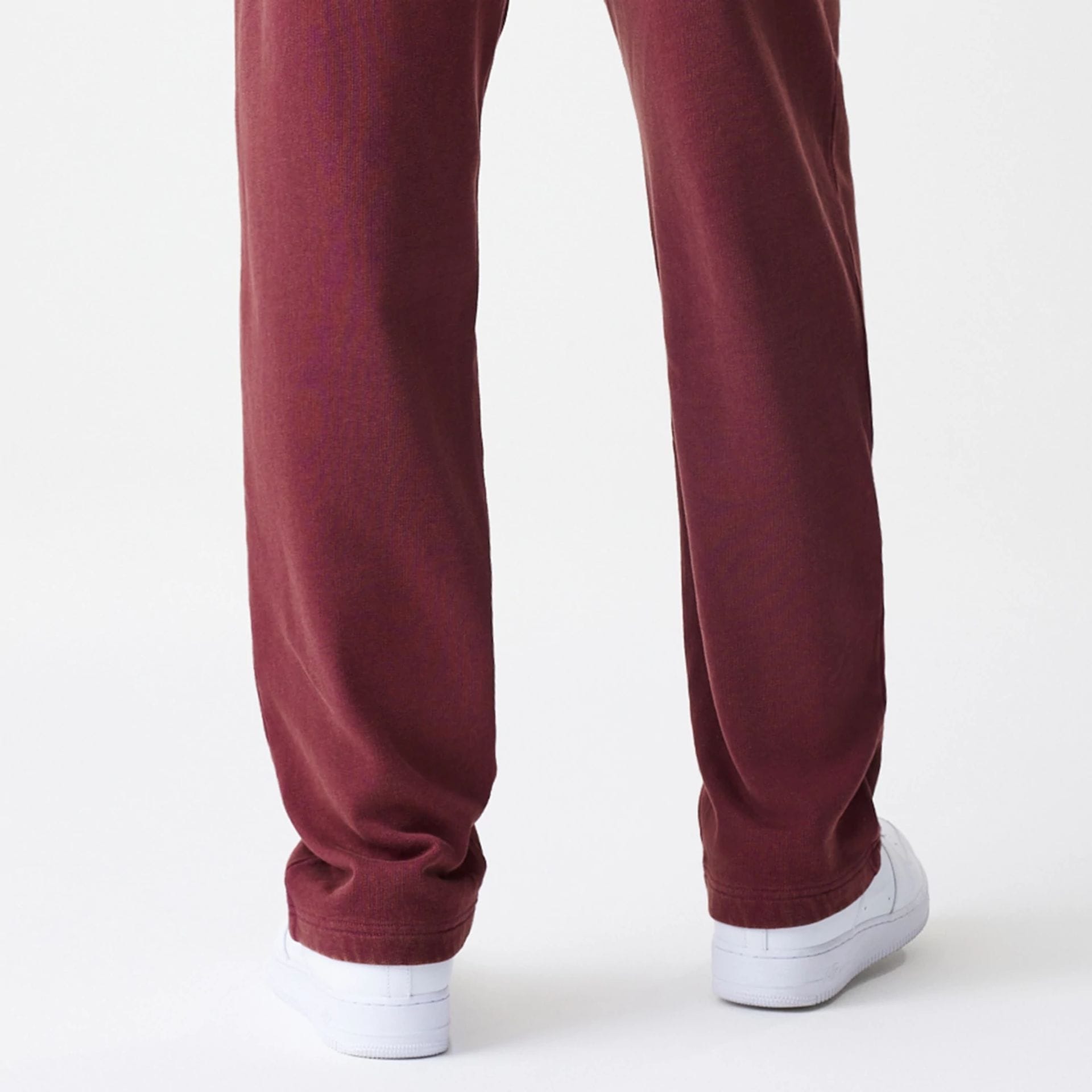 The Male model is wearing  New Era Washed Dark Red Straight Leg Joggers  7