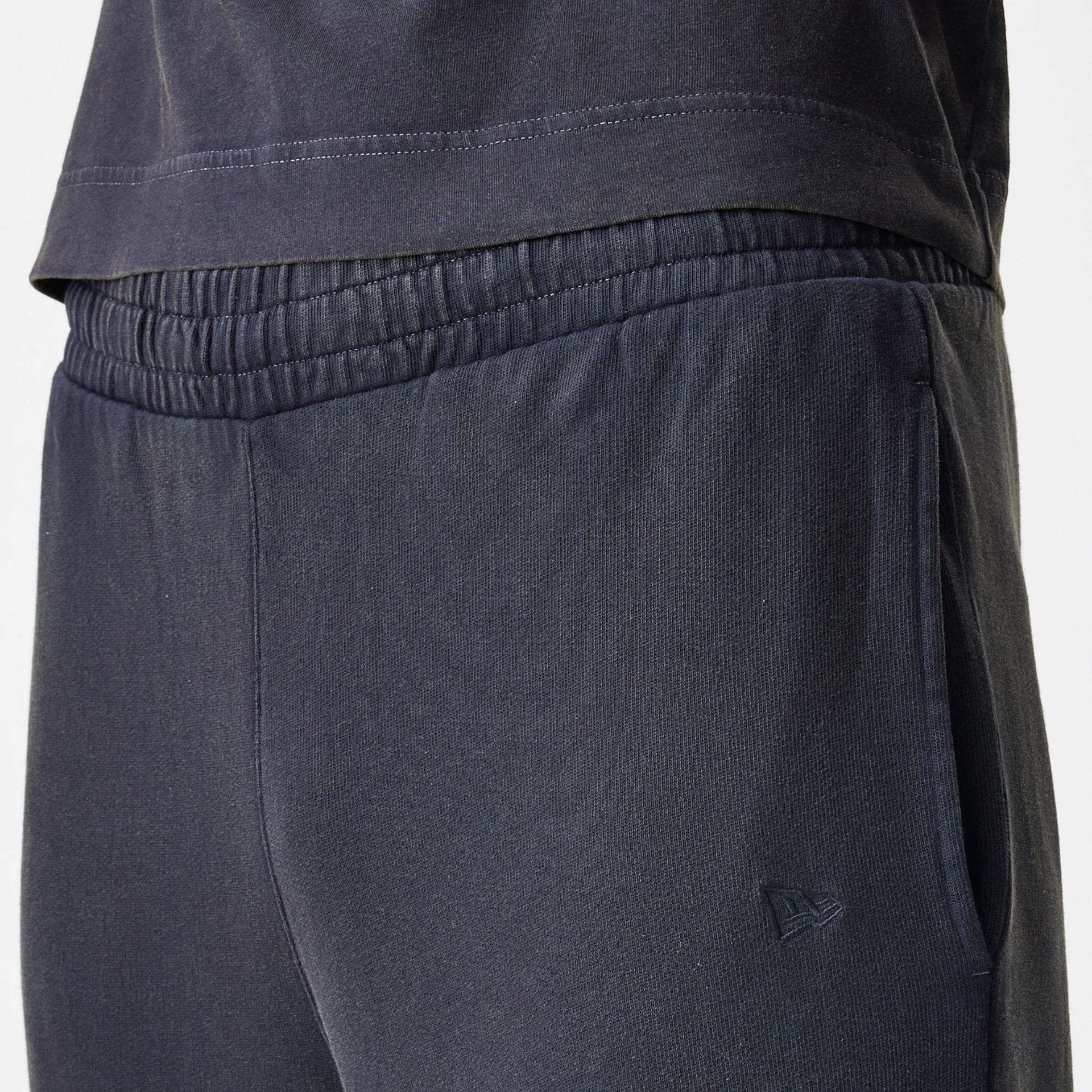 The Male model is wearing  New Era Washed Black Straight Leg Joggers  6