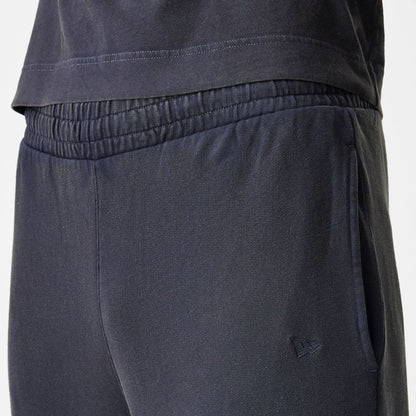 The Male model is wearing  New Era Washed Black Straight Leg Joggers  6