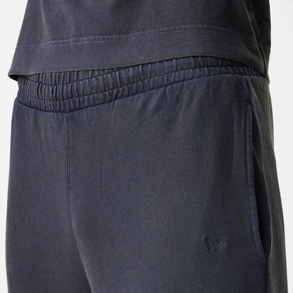 The Male model is wearing  New Era Washed Black Straight Leg Joggers  6