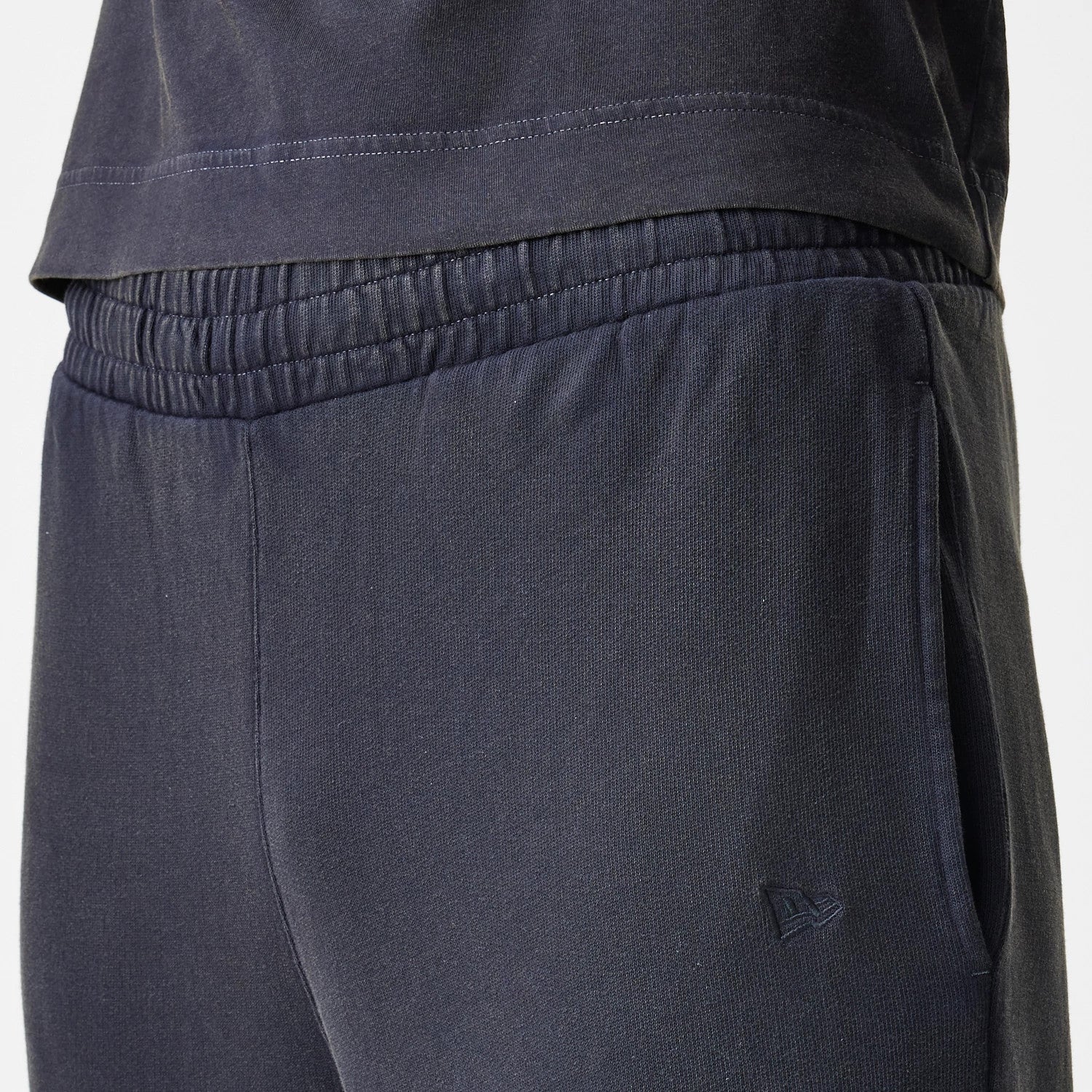 The Male model is wearing  New Era Washed Black Straight Leg Joggers 6
