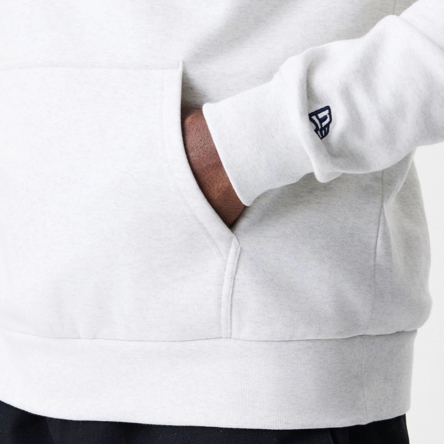 The Male model is wearing LA Dodgers MLB Script White Oversized Pullover Hoodie  7