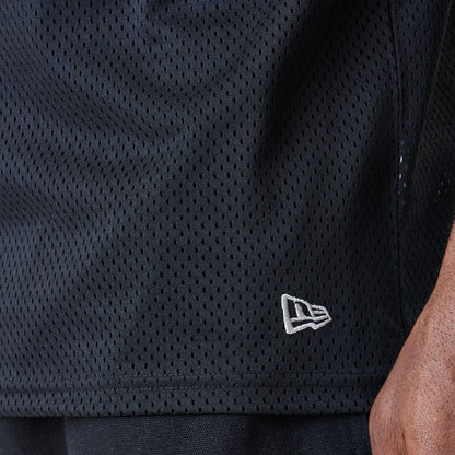 The Male model is wearing Las Vegas Raiders NFL Mesh Black Jersey  5