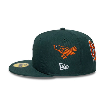 This is a Baltimore Orioles MLB Seasonal Dark Green 59FIFTY Fitted Cap 6