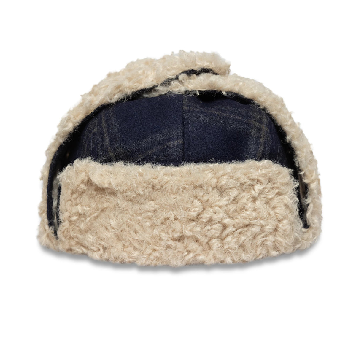 This is a New Era Loden Navy Trapper Hat 3