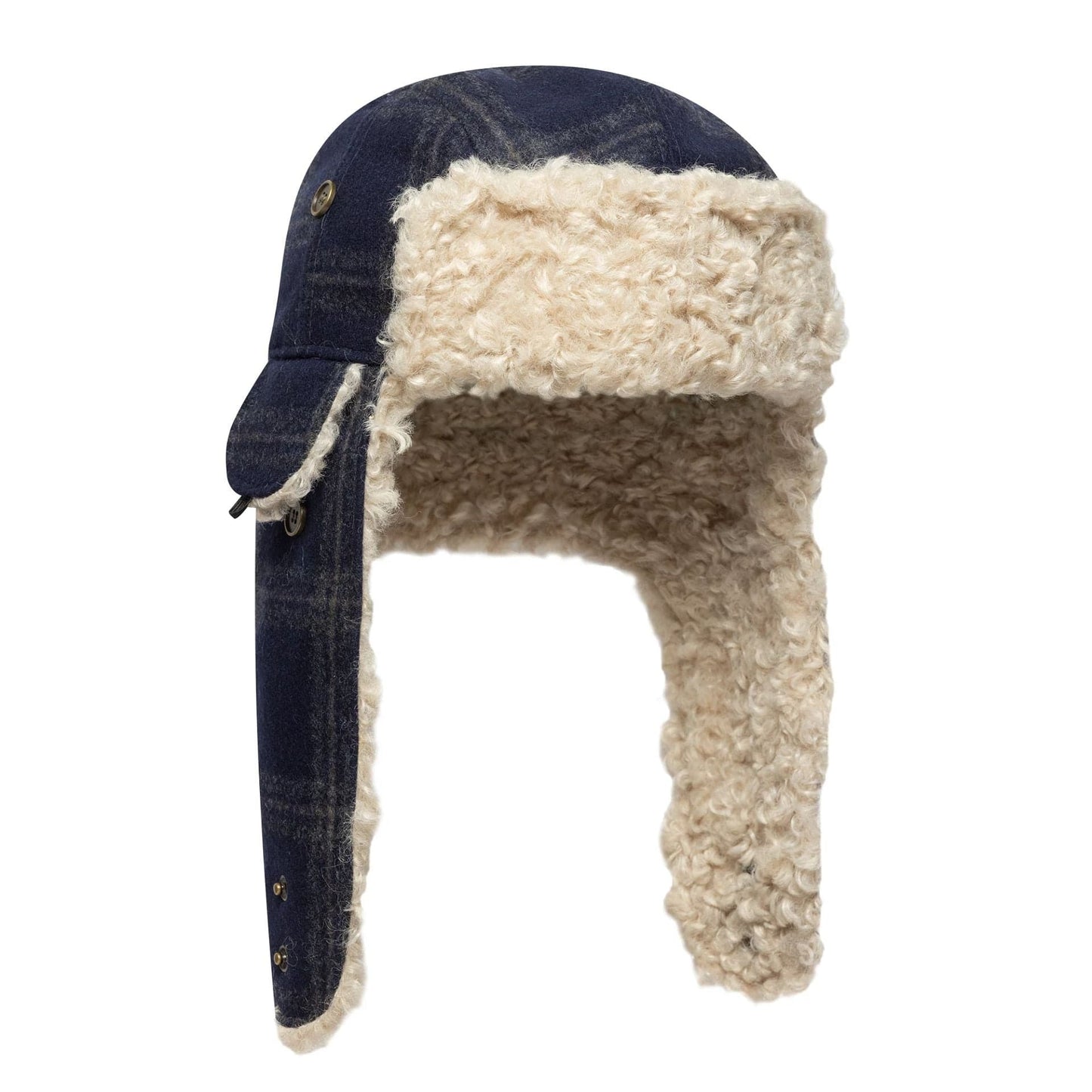 This is a New Era Loden Navy Trapper Hat 6