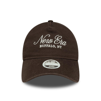 This is a  Womens New Era Dark Brown 9TWENTY A-Frame Adjustable Cap 2