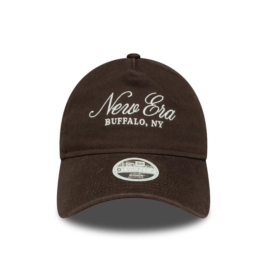 This is a  Womens New Era Dark Brown 9TWENTY A-Frame Adjustable Cap 2