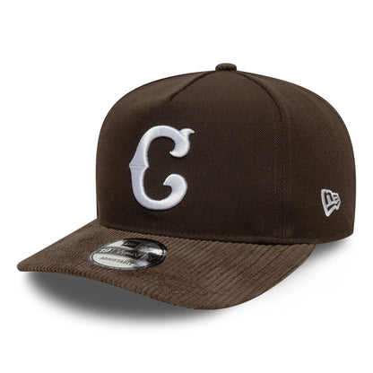 This is a Chicago Cubs MLB Cooperstown Cord Dark Brown 19TWENTY Adjustable Cap 4