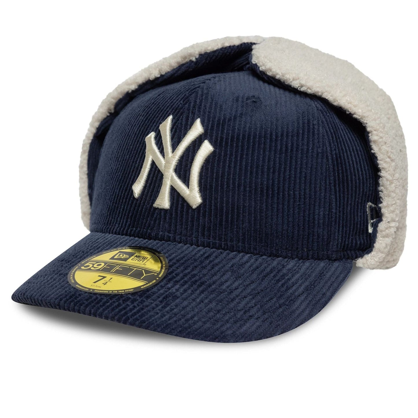 This is a New York Yankees MLB Cord Navy Dogear 59FIFTY Fitted Cap 1