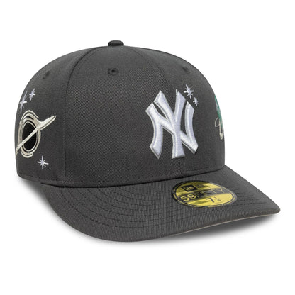 This is a New York Yankees MLB Planet Icon Charcoal 59FIFTY Fitted Cap 4