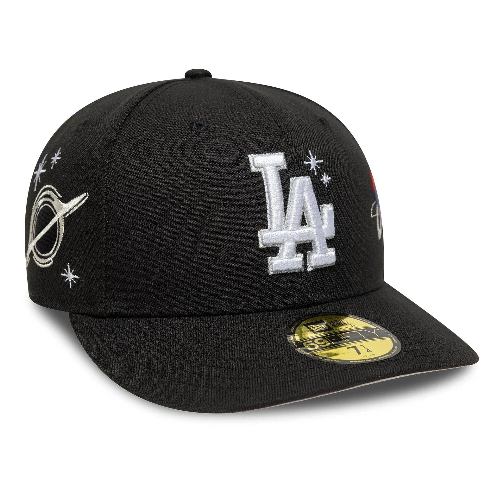 This is a LA Dodgers MLB Planet Icon Black 59FIFTY Fitted Cap 4