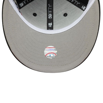 This is a LA Dodgers MLB Planet Icon Black 59FIFTY Fitted Cap 3