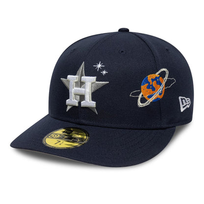 This is a Houston Astros MLB Planet Icon Navy 59FIFTY Fitted Cap 1