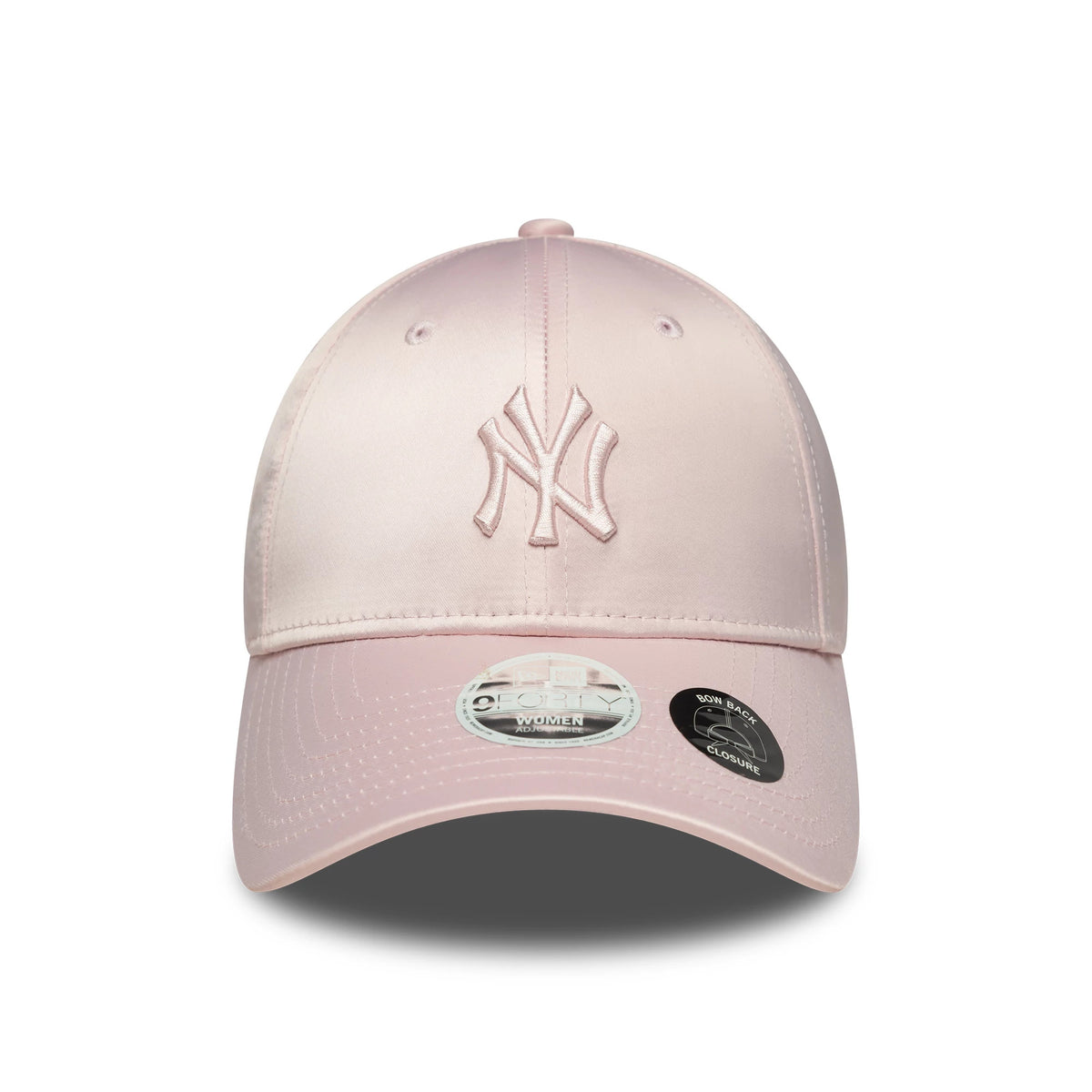 This is a New York Yankees Womens MLB Satin Bow Back Pastel Pink 9FORTY Adjustable Cap 3